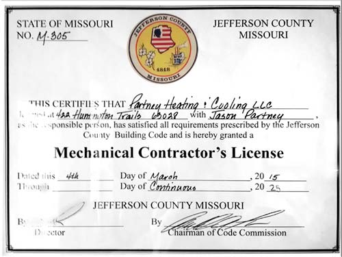 Mechanical Contractor's License