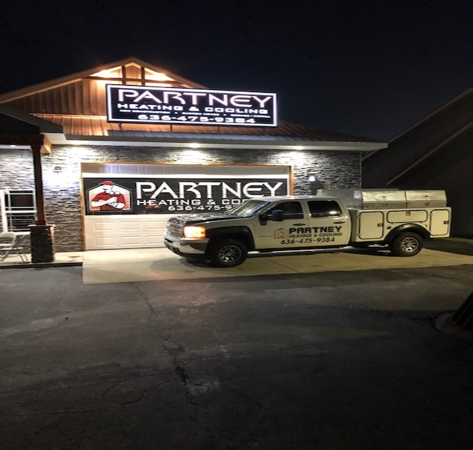A Partney Heating and Cooling Truck